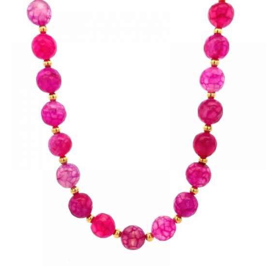 Čokera kaklarota ar dabīgajiem akmeņiem F195